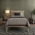 thumbnail image 3 of Pemberly Row Mid-Century Wood Twin Panel Bed Twin in Light Oak, 3 of 8
