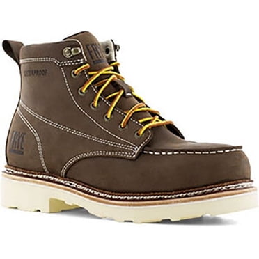 FRYE Supply Bottes de Travail pour Hommes 6 Pouces Imperméables à Embout d'Acier Brun Foncé - FR40301