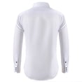thumbnail image 3 of RXIRUCGD Chemises Cardigan pour Hommes Mode Décontractée Unies à Col Rabattu avec Boutons, Blanc, Taille : 2TG, 3 of 3