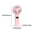 thumbnail image 3 of Limited Time Deal Iumwxz Digital Display Folding Fan USB 5-speed Rechargeable Small Fan Portable Handheld Fan Travel Fan Portable Fan Mini Fan Desk Fan Home Decor, 3 of 8