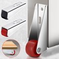 thumbnail image 1 of Marked Down,Door Length Swivel Caster Bracket - Door Opening Bottom Support Wheel, Easy to Install Wooden Door Support, Durable and Smooth Rolling Mechanism, | Iron, A-509 $BS$3, 1 of 8