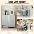 thumbnail image 4 of HOMCOM Folding Dining Table, Drop Leaf Table with 2-tier Shelves, 4 of 10