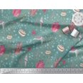 thumbnail image 2 of Soimoi Rayon Fabric Coral,Shell & Sea Turtle Ocean Print Fabric by the Yard 56 Inch Wide, 2 of 3