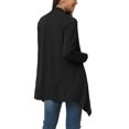 thumbnail image 3 of INSPIRE CHIC Women's Spring Fall Draped Open Front Casual Long Sleeve Lightweight Cardigan L Black, 3 of 6