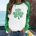 thumbnail image 2 of QIPOPIQ T-Shirts à Manches Longues à Col Rond pour Femmes T-Shirts de la Saint-Patrick Hauts T-Shirt Imprimé Trèfle T-Shirt Vert Porte-Bonheur T-Shirts de la Saint-Patrick Chandails pour Dames T-Shirts Imprimés Offres, 2 of 5