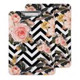 thumbnail image 1 of Inkdotpot Dry Erase Double Sided Clipboard Florals Printed Paperboard Clipboard With Free Marker & Duster, 1 of 7