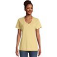 thumbnail image 1 of Hanes Womens ComfortWash V-Neck Tee, L, Summer Squash Yellow, 1 of 4