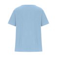 thumbnail image 5 of Pisexur T-Shirts Surdimensionnés Mode Pissenlit Graphique en Lin de Coton d'Été pour Femmes Manches Courtes Tops 2024 Casual Été Blouse Col Rond Tops, 5 of 5