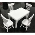 thumbnail image 1 of RXIRUCGD Jouets 1:12 Maison de Poupée Miniature Meubles en Bois Blanc Table à Manger Chaise Ensemble de Modèles, 1 of 8