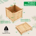 thumbnail image 2 of Costway 15" Wooden Planter Box Elevated Outdoor Folding Planter with Removable Bottom, 2 of 9