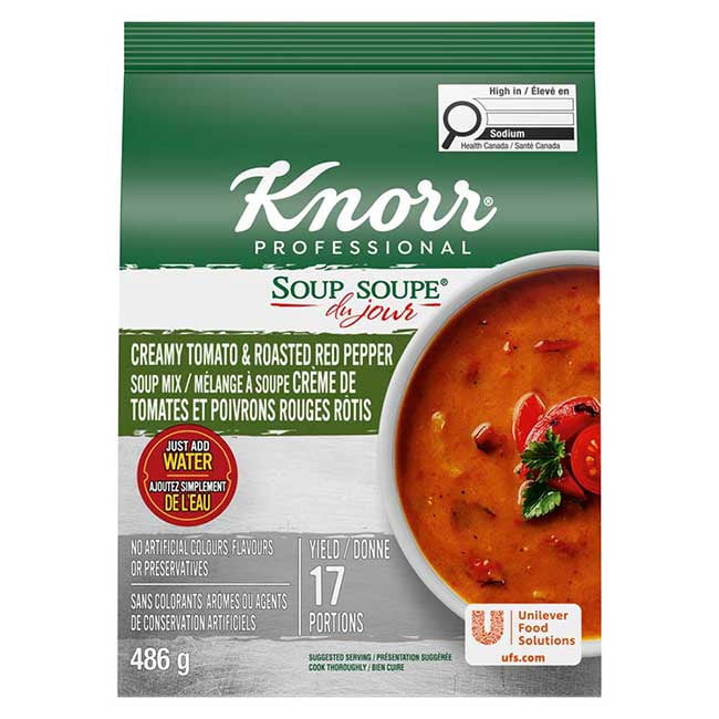 Knorr Professional Creamy Tomato and Roasted Red Pepper Soup Mix, 486 g -- 4 per case