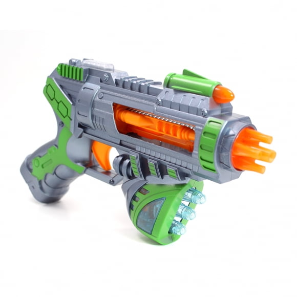 KidFun Products Superhero Galaxy Toy Gun Space Blaster Lights Sounds, Ages 3-12 Green