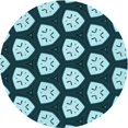 thumbnail image 1 of Ahgly Company Tapis d'Intérieur Lavables en Machine, Ronds, Bleu Marine, 6' Ronds, 1 of 7