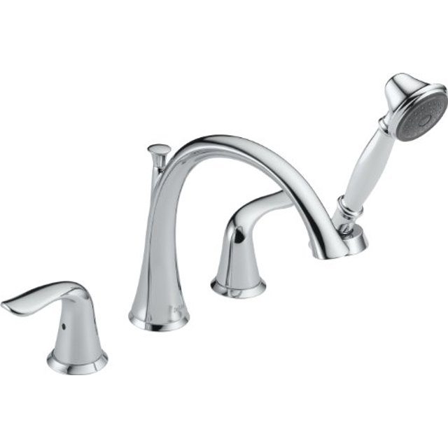 Delta T4738 Lahara Roman Tub with Handshower Trim, Chrome