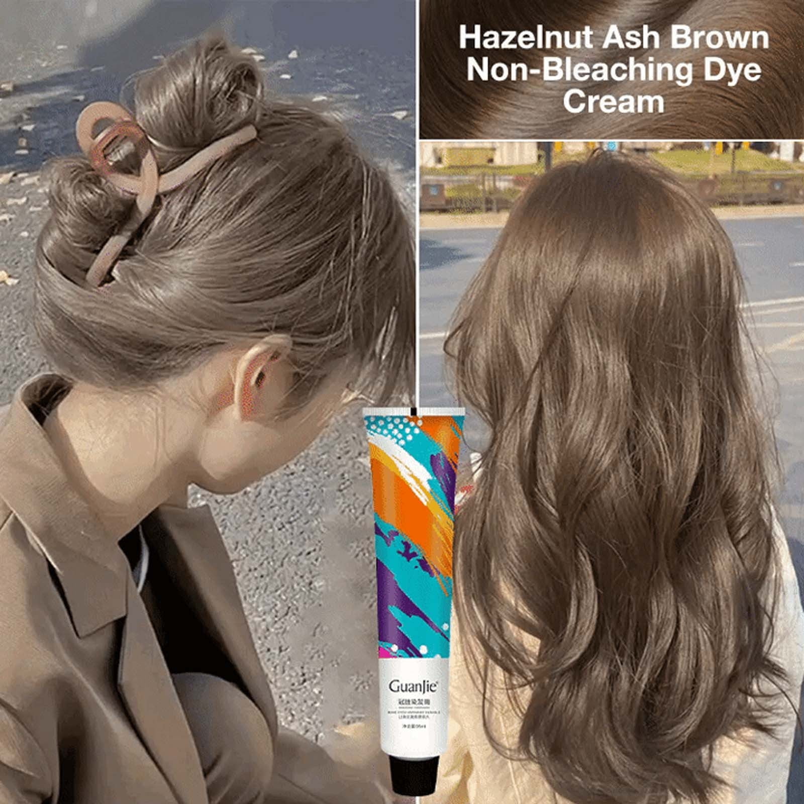 TopLLC TRENDY HAIR COLOR HAZELNUT ASH BROWN NON-BLEACHING CREAM