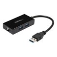 thumbnail image 4 of StarTech.com 2 Port USB 3.0 Hub with Ethernet - USB 3.0 x 2 - Gigabit Ethernet Network Adapter for Windows / Mac / Chrome (USB31000S2H) - Network adapter - USB 3.0 - Gigabit Ethernet x 1 - black, 4 of 12