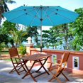 thumbnail image 4 of Costway 9' Patio Market Umbrella Outdoor Table  Aluminum Crank W/8 Rib Turquoise, 4 of 10