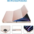 thumbnail image 2 of Supershield Case iPad Pro 11 Slim Stand Hard Back Shell Smart Cover for iPad Pro 11 Inch 4th Generation 2022 /3rd Generation 2021 /2nd Gen 2020  - Rose Gold, 2 of 5
