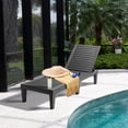 thumbnail image 1 of Costway Chaise Longue de Patio Inclinable Résistante aux Intempéries Réglable Noire, 1 of 10