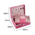 thumbnail image 3 of Chmadoxn Jewelry Boxes & Organizers Jewelry Box With Lock Jewelry Organizer Storage Case With 2-Layers Display For Earrings Bracelets Rings Watches Jewelry Boxs, 3 of 4