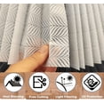 thumbnail image 4 of Garayma 1pcs Ripple Shape Temporary Light Filtering Paper Shades for Windows Cordless No Drill Self Adhesive Pleated Paper Blinds Free Cut Size 50% Light Filtering Shades, 4 of 13