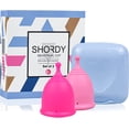 thumbnail image 1 of SHORDY Menstrual Cups, Set of 2 (Small + Large) with Box (Pink), 1 of 10