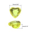 thumbnail image 2 of Unique Bargains 40 Pcs Acrylic Heart Rhinestone 15mm Flat Back Plastic Gems for Jewelry Making, Light Yellow, 2 of 5