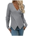 thumbnail image 2 of EGNMCR Cardigans pour Femmes, Chandails pour Femmes Mode Femmes Hiver Manches Longues Chandail Col en V Décontracté Hauts Chandail Femmes, 2 of 7