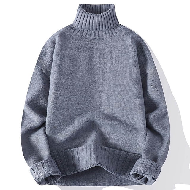 Cameland Chandail à Col Rond Décontracté pour Homme d'Automne et d'Hiver, Mode, Couleur Unie, Manches Longues, Chandail Chaud