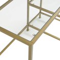 thumbnail image 3 of Crosley Furniture Aimee Glass Desk, Gold, 3 of 5