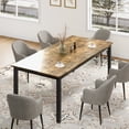 thumbnail image 3 of Industrial Dining Table, Rectangle Dining Table for 6-8 People, Kitchen Table with Metal Legs, Wooden Conference Tables Writing Desk for Dining Room, Living Room, 3 of 7