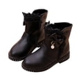 thumbnail image 2 of Rollback $10 & under Mrasaso Kids Shoes Fall Princess Soft Sole Middle School Students' Black Performance Shoes, 2 of 6