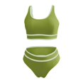thumbnail image 5 of FAIWAD Womens 2 Piece Swimsuits Sports Color Block Bikini Sets Removable Bra Pad Full Coverage Bathing Suits for Girls, 5 of 5