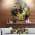 thumbnail image 1 of Designart - Art Mural Cercle en Métal Floral Fleur Fractale Dorée Symétrique, 1 of 4