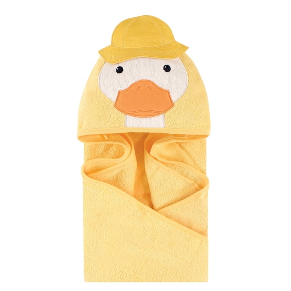 Little Treasure Unisex Baby Cotton Animal Face Hooded Towel Duck One Size