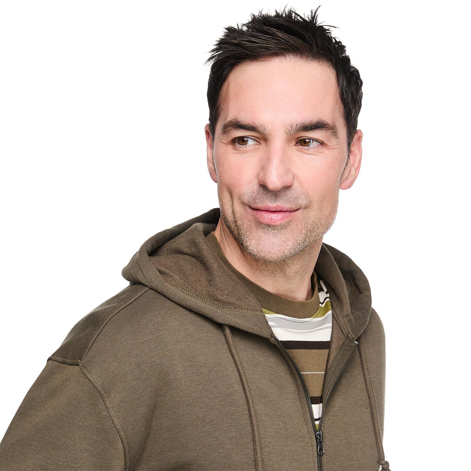 Chandail à capuchon zippé sur la longueur George pour hommes