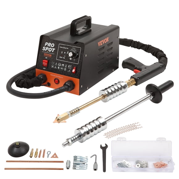 VEVOR Stud Welder Dent Repair Kit, 3KW Spot Welder Dent Puller with 6 Welding Modes, Auto Body Spot Welding Dent Puller Machine & 16 Types of Welding Accessories for Car, Truck Dent Repair