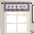thumbnail image 3 of Window Valances Independence Day 1 Panel  54 x 18 Inch Window Treatment Decor Curtains Rod Pocket Valances for Kitchen/Living Room  July 4th Red White and Blue Star, 3 of 10