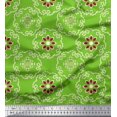 thumbnail image 1 of Soimoi Georgette Viscose Fabric Damask Ethnic Print Fabric by the Yard 42 Inch Wide, 1 of 3