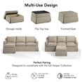 thumbnail image 2 of Pemberly Row Storage Ottoman With Built-in Tray & Slipcover in Sand Basketweave, 2 of 6