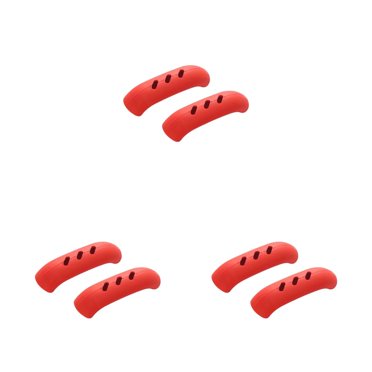 relayinert Pack de 2 Pot Titulaire Silicone Chauffe Isolation Anti-Écaillage Poêle Poignée Couvercle Cuisson Chaud Aider Manchon Protecteurs Rouge 3Set