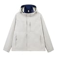 thumbnail image 1 of RXIRUCGD Manteau Veste Mode Ajustée à Capuche à Cordon avec Coutures pour Homme, Kaki, Taille : S, 1 of 3