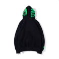 thumbnail image 2 of QJUHUNG Chandail à Capuchon en Coton BAPE Shark Street Camouflage Veste à Double Capuchon CAMO Noir, 2 of 6