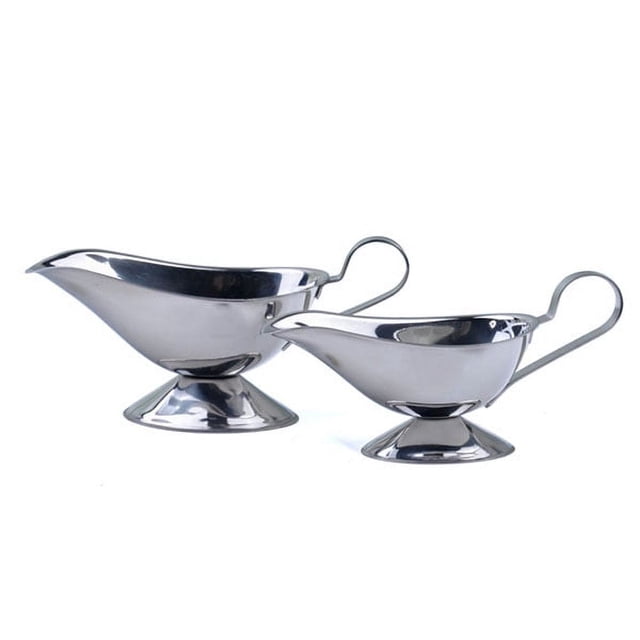 HLONK Sauce Container Dishwasher Safe Gravy Boat Silver