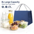 thumbnail image 3 of TIELUTT Insulated Lunch Bag for Work Reusable Thermal Tote Fruit Fridge Storage Containers Snack Storage Stashed Silicone Bags for Food Storage Food Storage Containers for Refrigerator Reusable Wrap, 3 of 4
