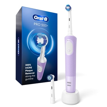 Oral-B Pro 500 + Electric Toothbrush with Brush Head, Rechargeable, Lilac