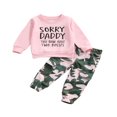thumbnail image 1 of Baby Boys 2PCS Pants Sets Long Sleeve Round Neck Sweatshirt Tops Solid Color Pants Sets, 1 of 5
