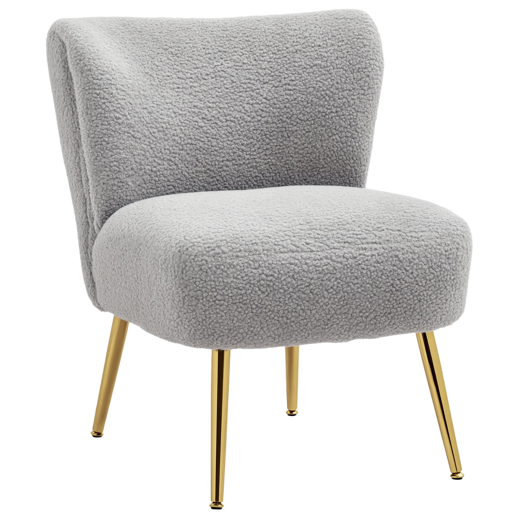HOMCOM Accent Chair Side Chair for Living Room with Legs Charcoal Grey