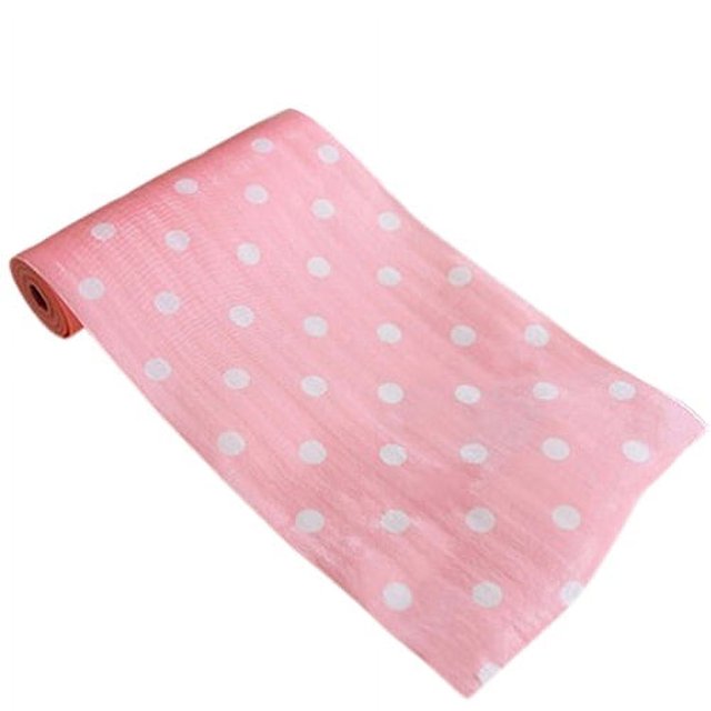2-pack 300cm Cute Polka Dots Shelf Paper Cabinet Drawer Liner Kitchen Table Mat(Blue Dots)