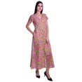 thumbnail image 4 of Moomaya Robe Longue Maxi pour Femmes à Manches Courtes, Robe Formelle/décontractée avec Poches P-TTG, 4 of 6